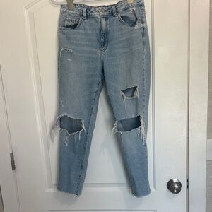 Distressed Light Blue Jeans